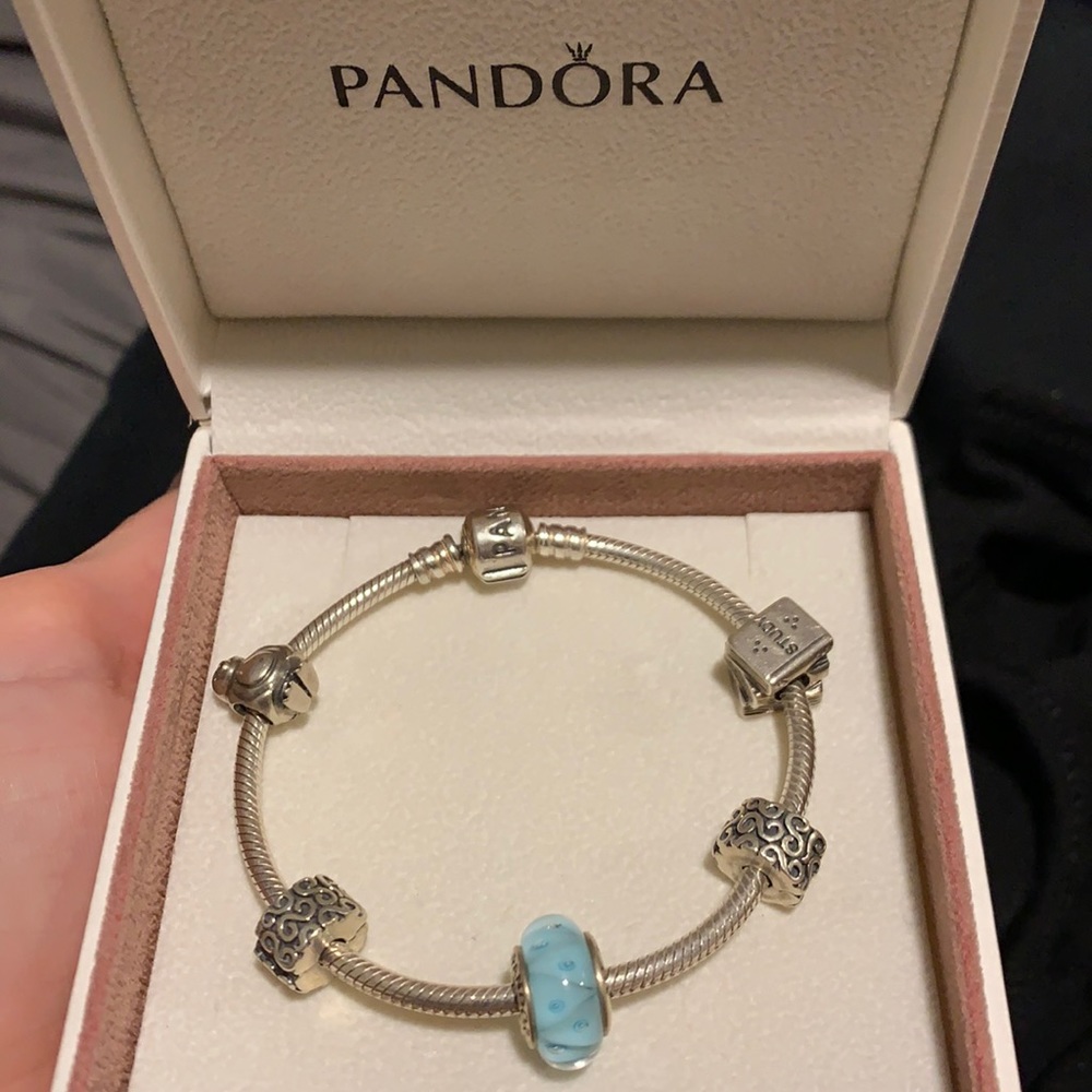 Used Pandora Bracelet with charms